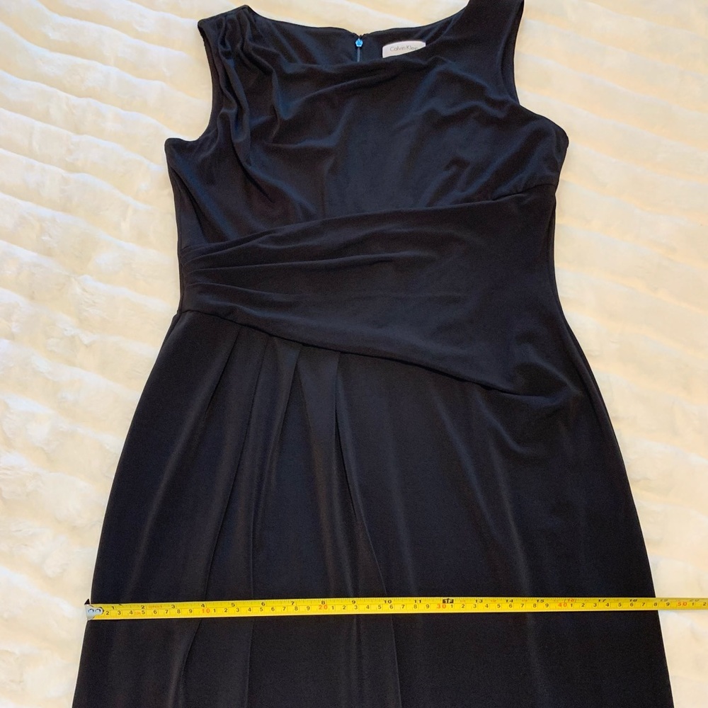 Calvin Klein Black Sleeveless Jersey Gown Size 10 - Picture 10 of 16